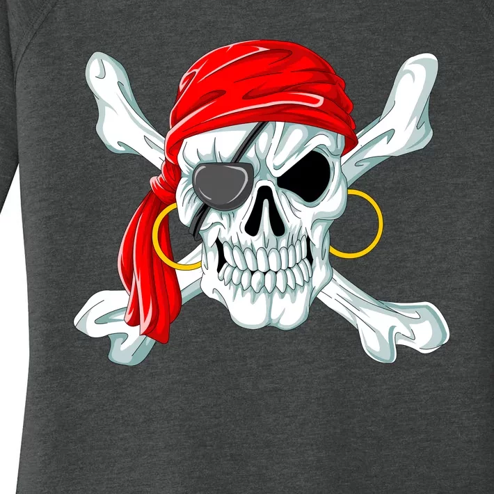 Pirate Skull Jolly And Roger Women's Perfect Tri Tunic Long Sleeve Shirt