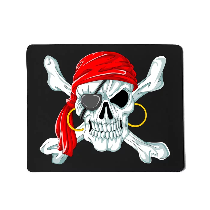 Pirate Skull Jolly And Roger Mousepad