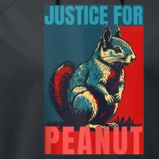 Peanut Squirrel Justice For Peanut Squirrel Performance Fleece Hoodie