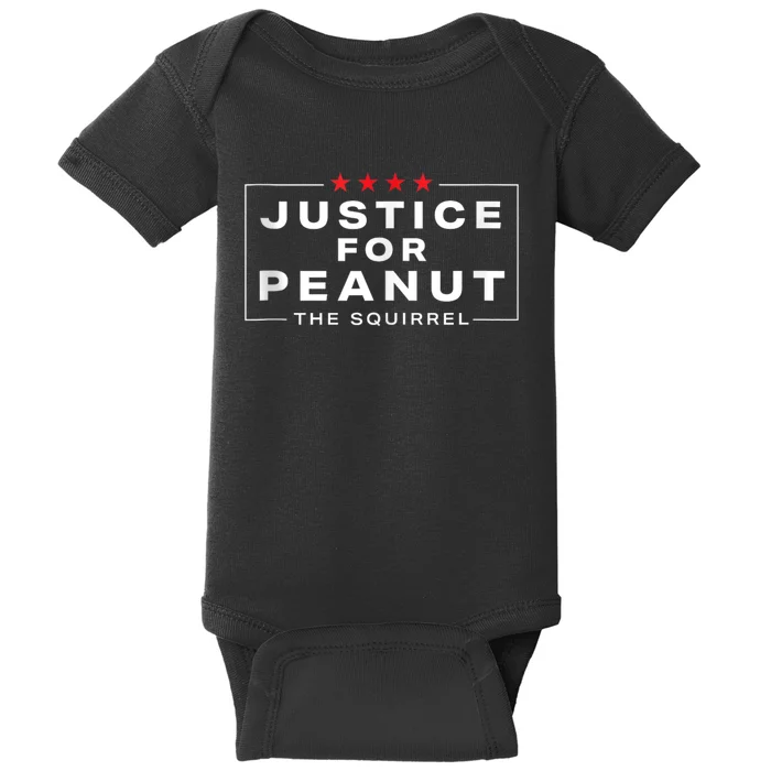 Peanut Squirrel Justice For Peanut Squirrel Baby Bodysuit