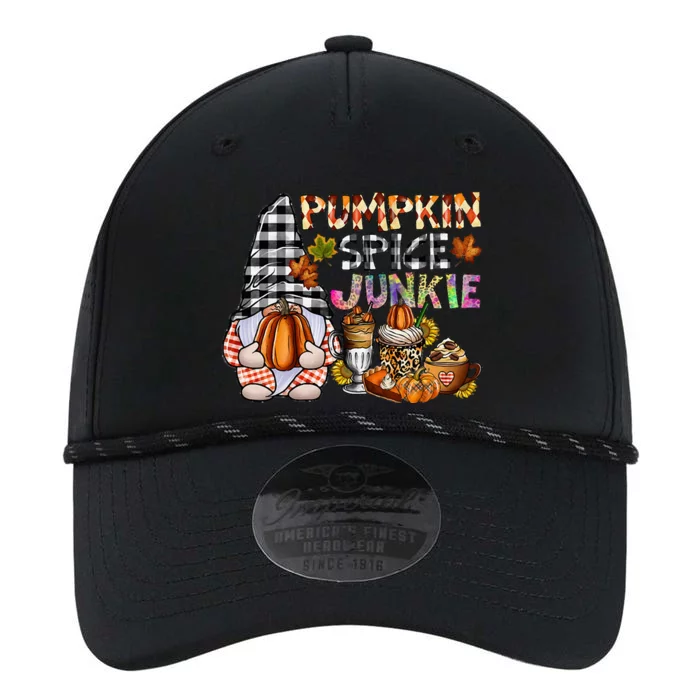 Pumpkin Spice Junkie Autumn Gnome Fall Thanksgiving Lover Performance The Dyno Cap