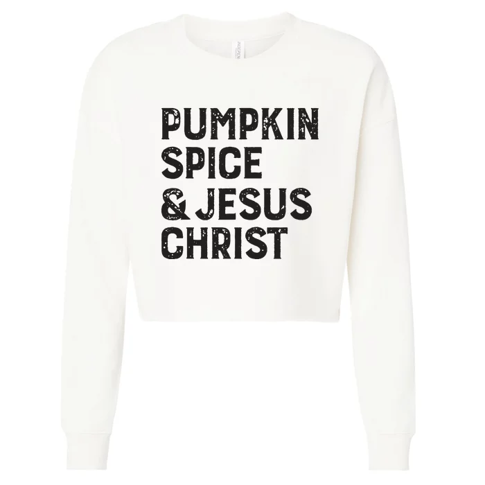 Pumpkin Spice Jesus Christ Cropped Pullover Crew