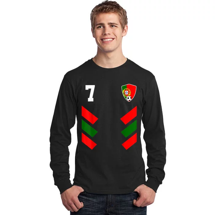 Portugal Soccer Jersey Portuguese Football Shirt Flag Tall Long Sleeve T-Shirt