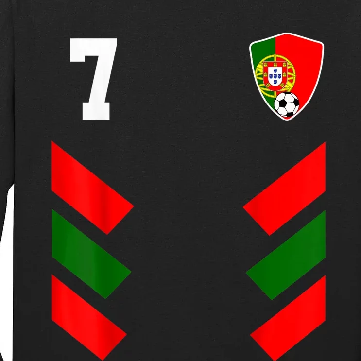 Portugal Soccer Jersey Portuguese Football Shirt Flag Tall Long Sleeve T-Shirt