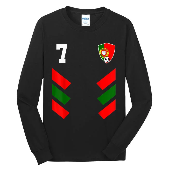 Portugal Soccer Jersey Portuguese Football Shirt Flag Tall Long Sleeve T-Shirt