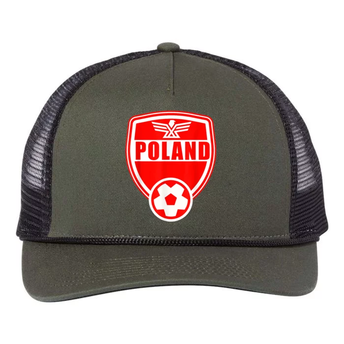 Poland Soccer Jersey Gift Poland Football Fans Retro Rope Trucker Hat Cap