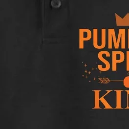 Pumpkin Spice King Coffee Lover Halloween & Thanksgiving Dry Zone Grid Performance Polo