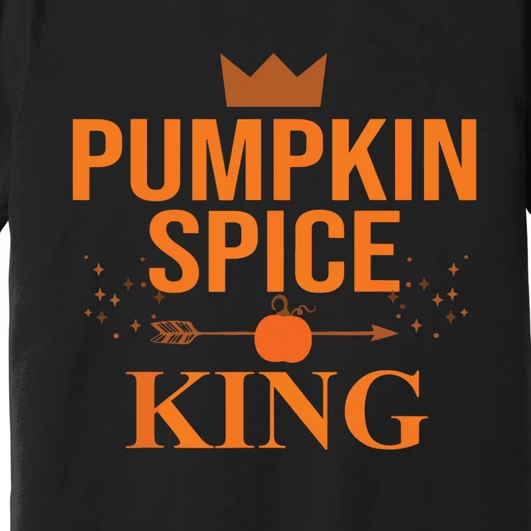 Pumpkin Spice King Coffee Lover Halloween & Thanksgiving Premium T-Shirt