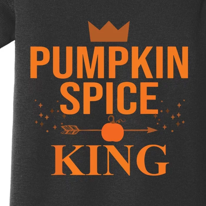 Pumpkin Spice King Coffee Lover Halloween & Thanksgiving Baby Bodysuit