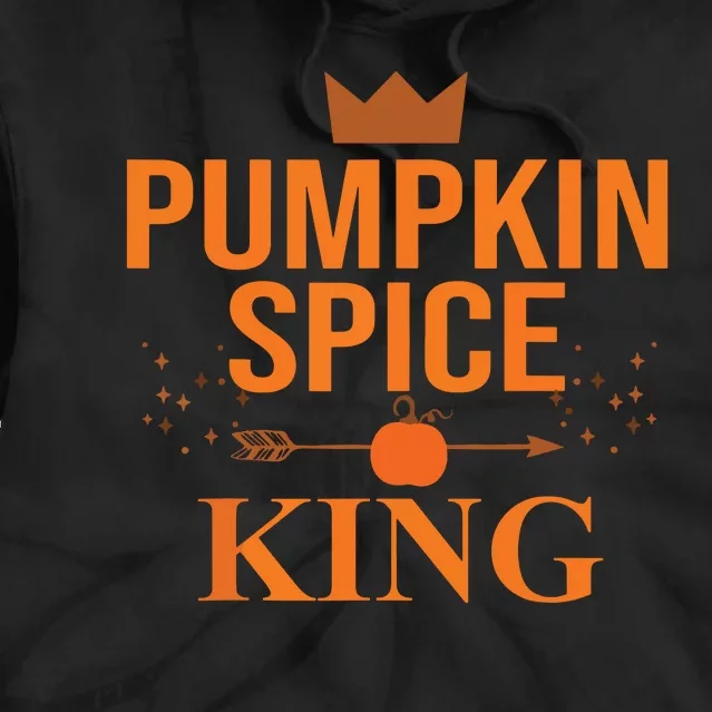 Pumpkin Spice King Coffee Lover Halloween & Thanksgiving Tie Dye Hoodie