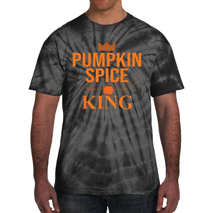 Pumpkin Spice King Coffee Lover Halloween & Thanksgiving Tie-Dye T-Shirt