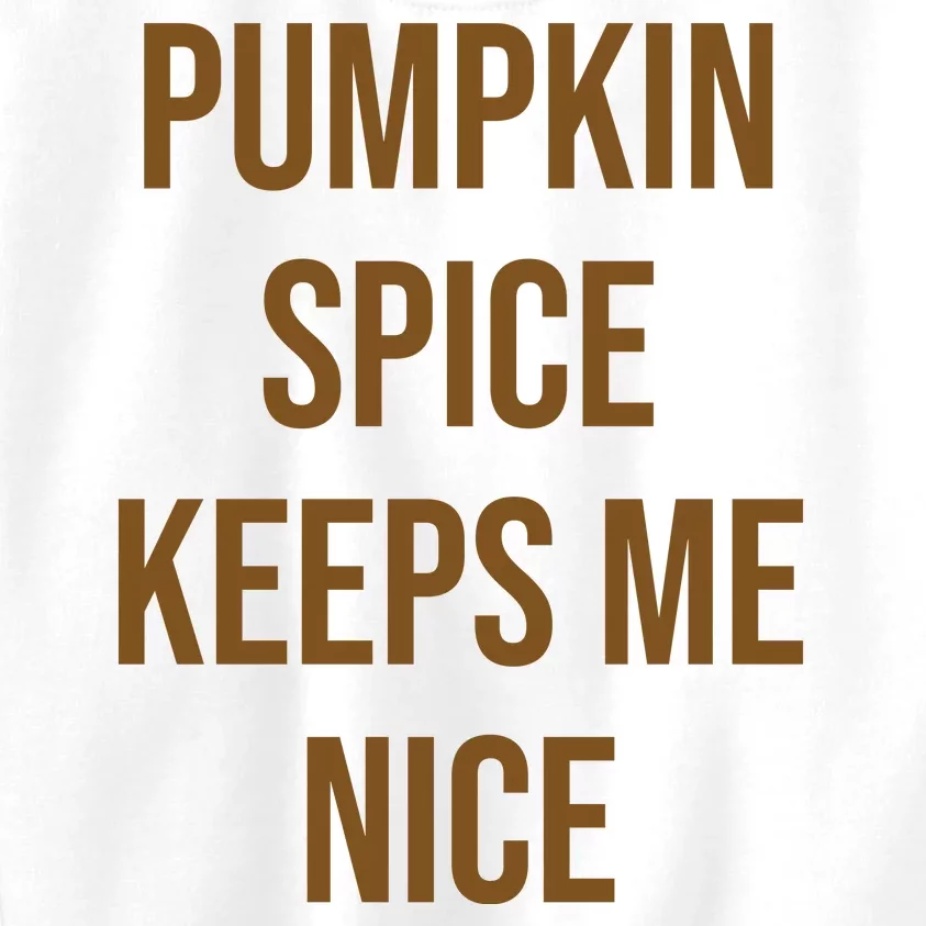 Pumpkin Spice Keeps Me Nice Funny Fall Kids Sweatshirt