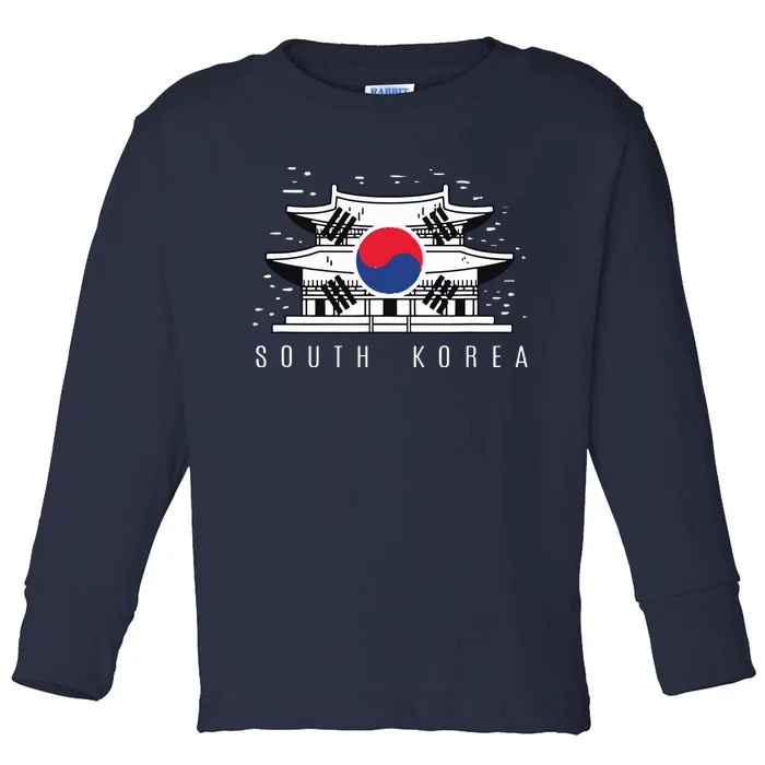 Patriotic South Korea Flag Jersey For Korean Toddler Long Sleeve Shirt