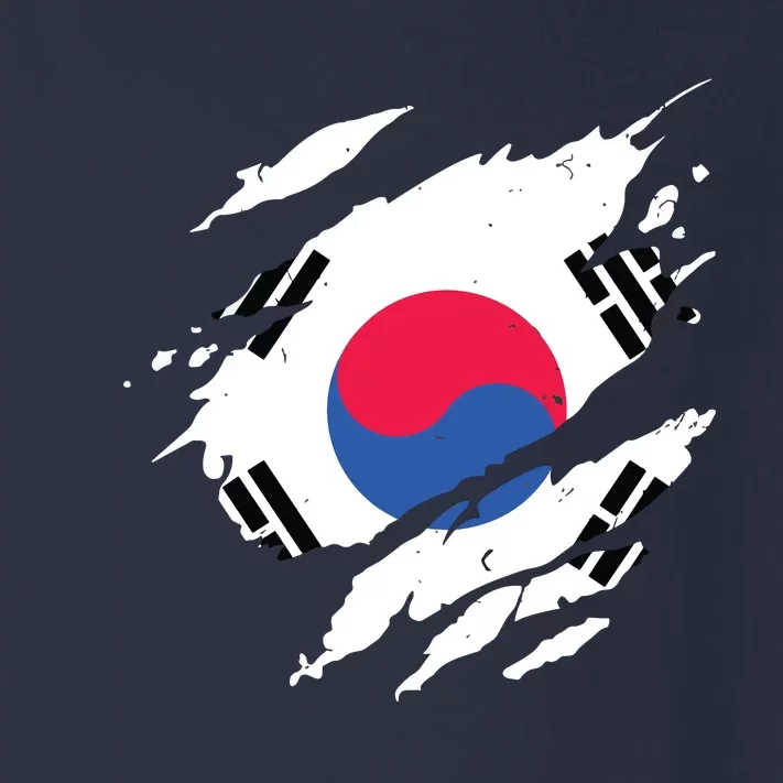 Proud South Korean Shirts Torn Ripped South Korea Flag Toddler Long Sleeve Shirt