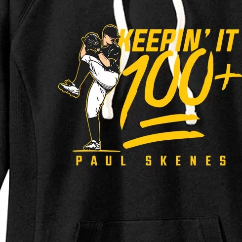 Paul Skenes Keepin It 100 Pittsburgh Baseball Women's Fleece Hoodie