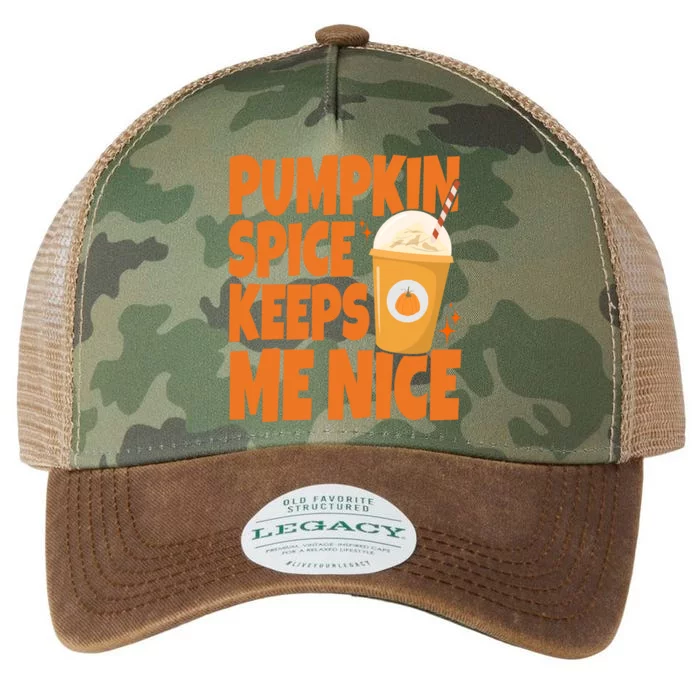 Pumpkin Spice Keeps Me Nice Coffee Lover Holiday Legacy Tie Dye Trucker Hat