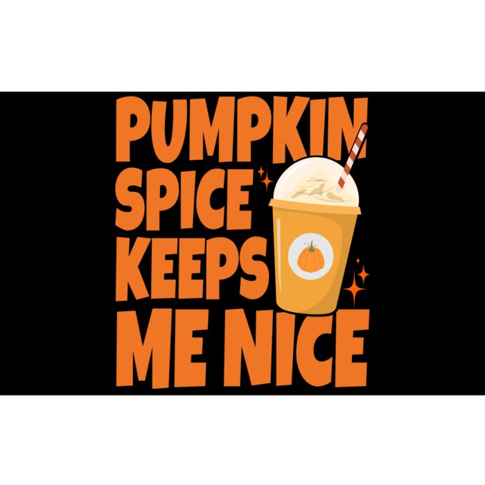 Pumpkin Spice Keeps Me Nice Coffee Lover Holiday Bumper Sticker