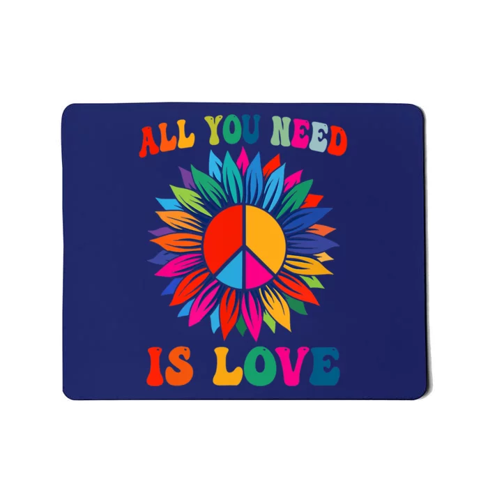 PEACE SIGN LOVE 60s 70s Tie Dye Hippie Costume Mousepad