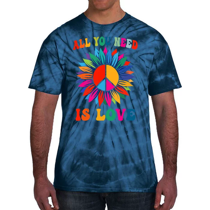 PEACE SIGN LOVE 60s 70s Tie Dye Hippie Costume Tie-Dye T-Shirt