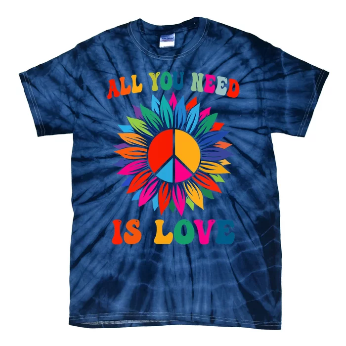 PEACE SIGN LOVE 60s 70s Tie Dye Hippie Costume Tie-Dye T-Shirt