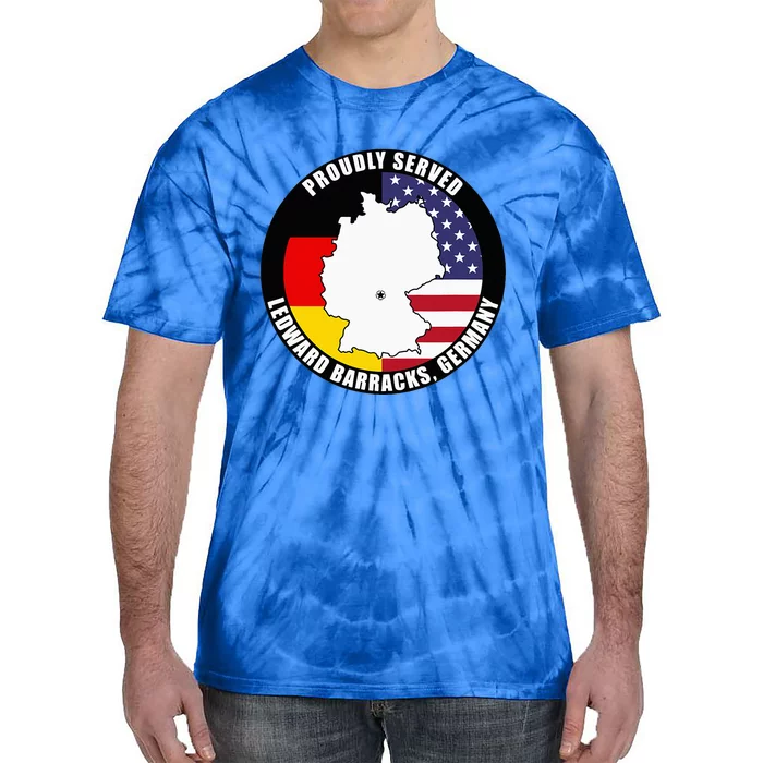 Proudly Served Ledward Barracks Germany Military Veteran Tie-Dye T-Shirt