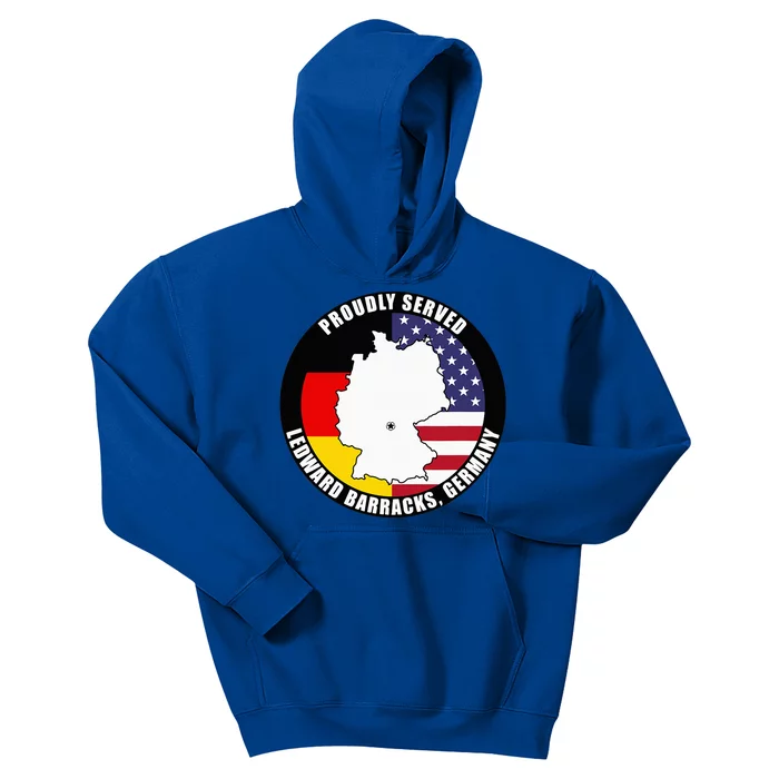 Proudly Served Ledward Barracks Germany Military Veteran Kids Hoodie