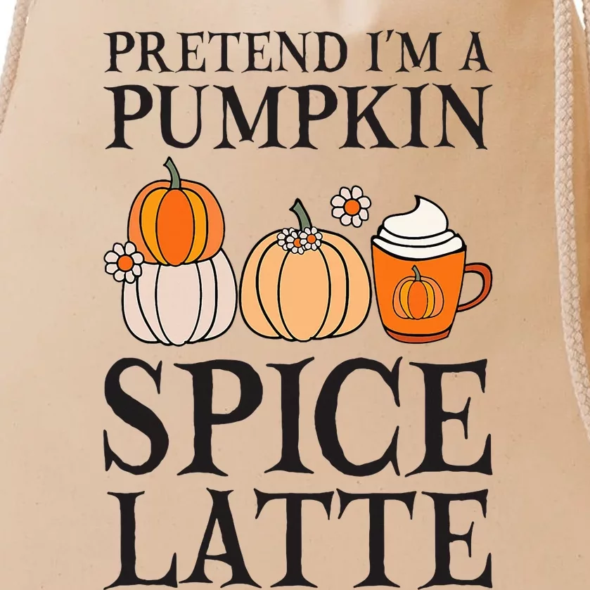 Pumpkin Spice Latte Lover Halloween Costume Drawstring Bag