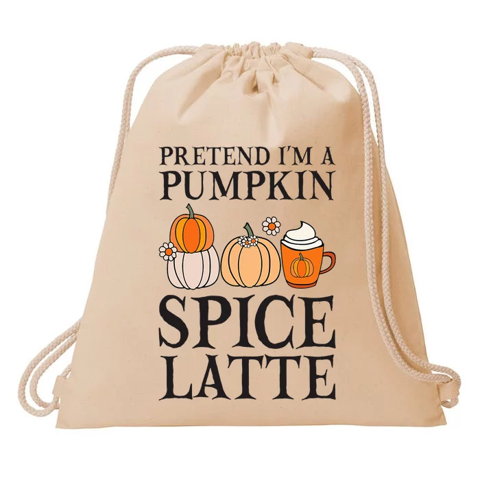 Pumpkin Spice Latte Lover Halloween Costume Drawstring Bag