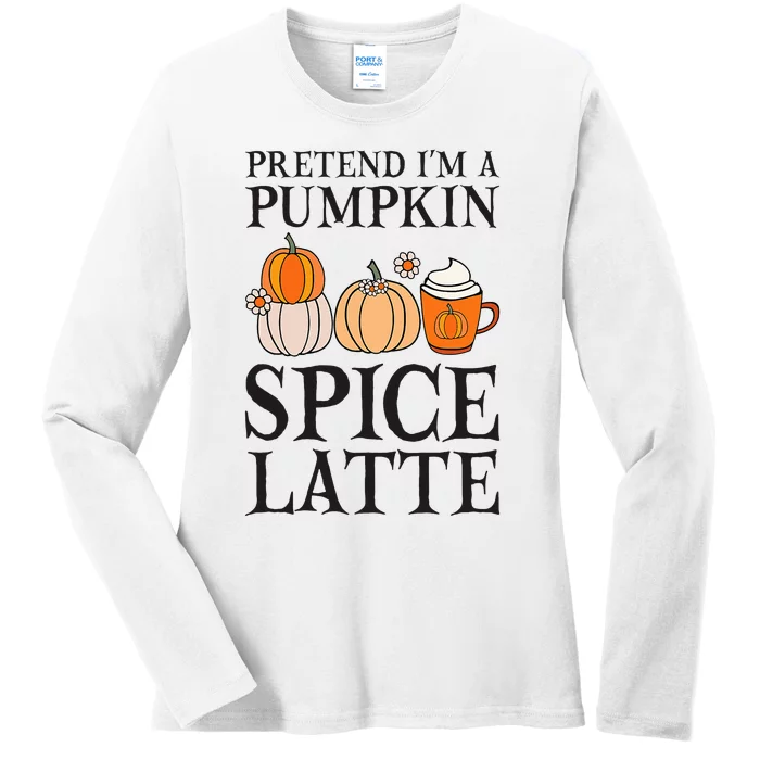 Pumpkin Spice Latte Lover Halloween Costume Ladies Long Sleeve Shirt