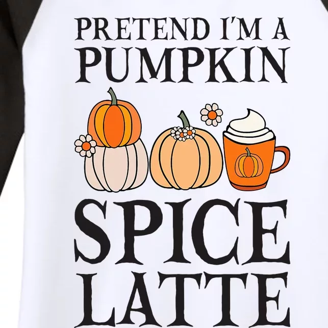 Pumpkin Spice Latte Lover Halloween Costume Women's Tri-Blend 3/4-Sleeve Raglan Shirt