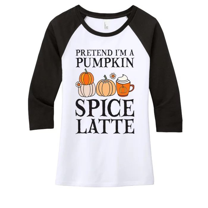 Pumpkin Spice Latte Lover Halloween Costume Women's Tri-Blend 3/4-Sleeve Raglan Shirt