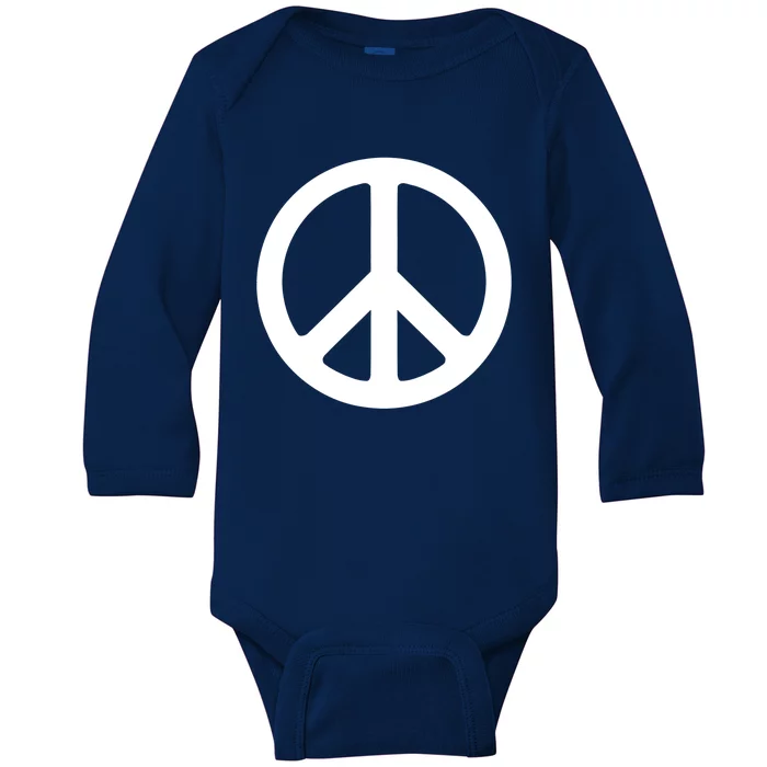 Peace Symbol Logo Gift Baby Long Sleeve Bodysuit