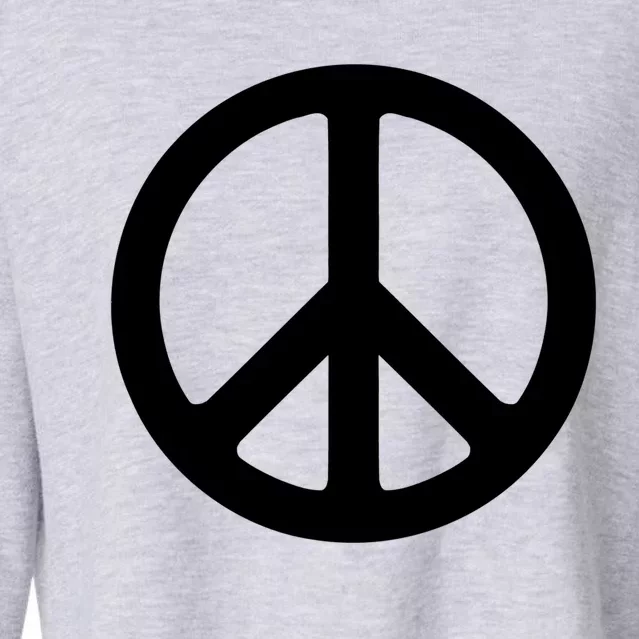 Peace Symbol Logo Gift Cropped Pullover Crew