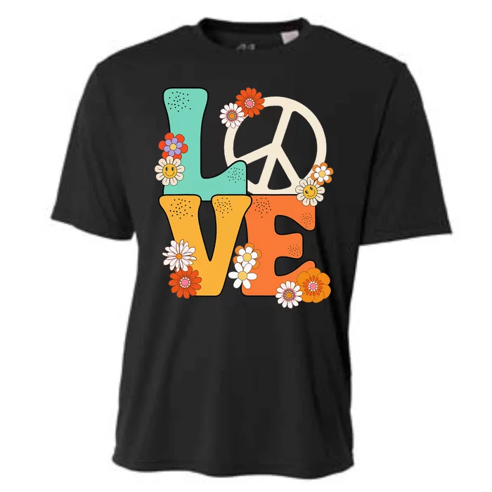 Peace Sign Love 60 s 70 s Outfits Cooling Performance Crew T-Shirt