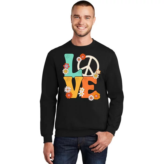 Peace Sign Love 60 s 70 s Outfits Tall Sweatshirt