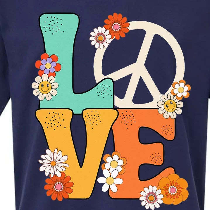 Peace Sign Love 60 s 70 s Outfits Sueded Cloud Jersey T-Shirt