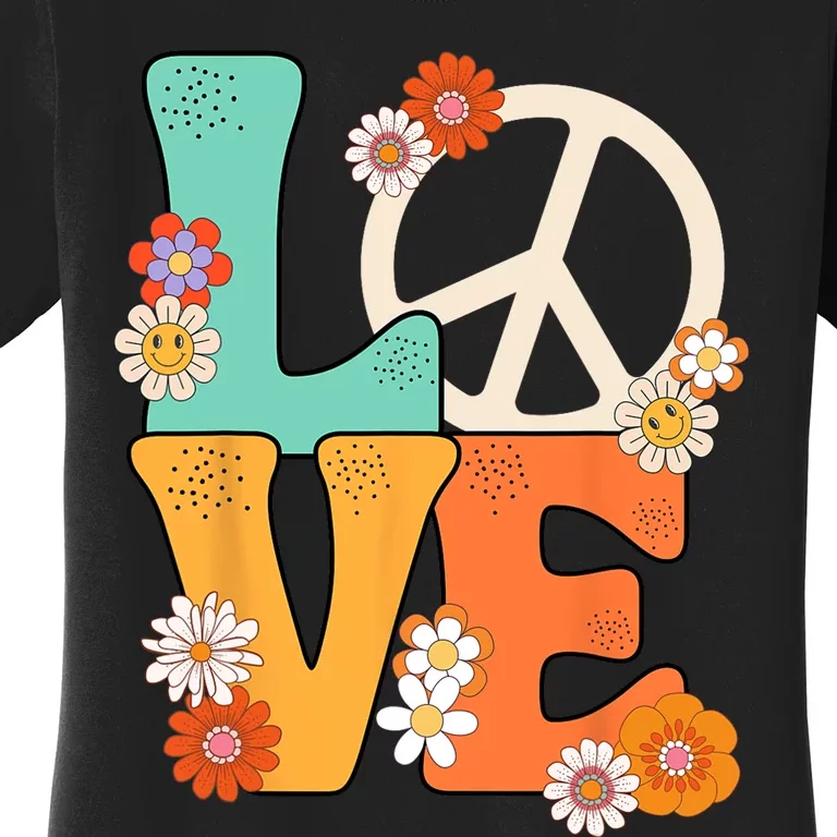 Peace Sign Love 60 S 70 S 70s Outfits For Women Women's T-Shirt