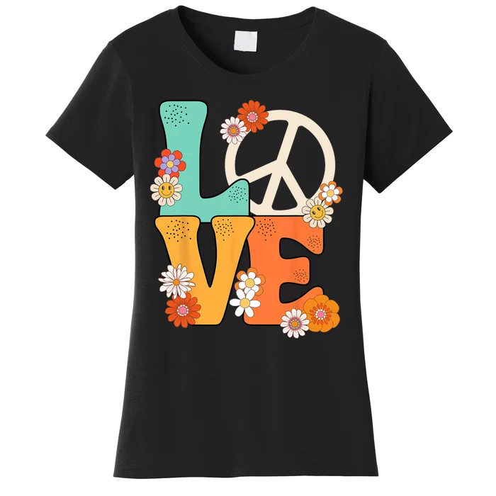 Peace Sign Love 60 S 70 S 70s Outfits For Women Women's T-Shirt