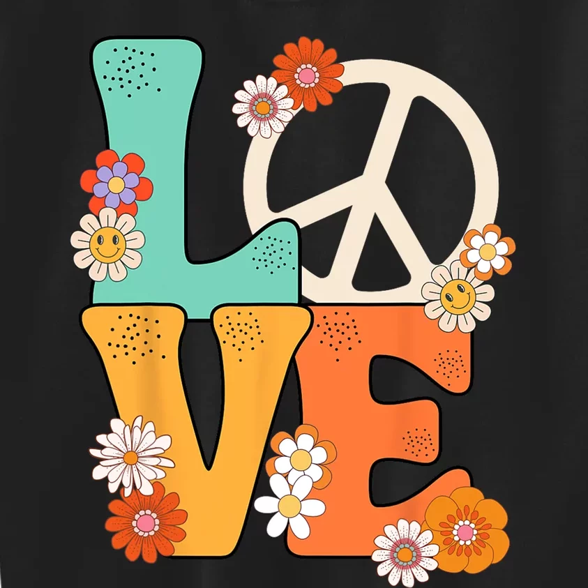 Peace Sign Love 60 S 70 S 70s Outfits For Women Kids Sweatshirt