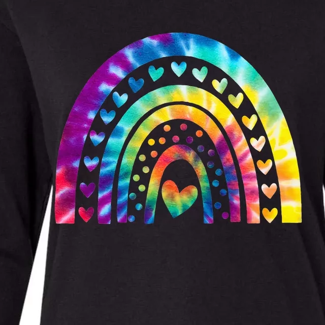 PEACE SIGN LOVE 60s 70s Tie Dye Hippie Costume Womens Cotton Relaxed Long Sleeve T-Shirt