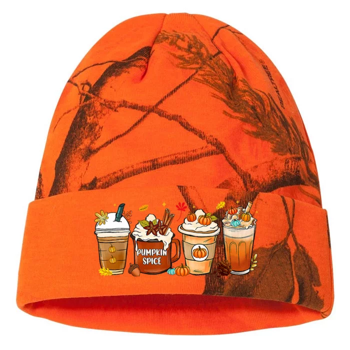 Pumpkin Spice Latte Fall Coffee Pumpkin SpiceThanksgiving Kati - 12in Camo Beanie