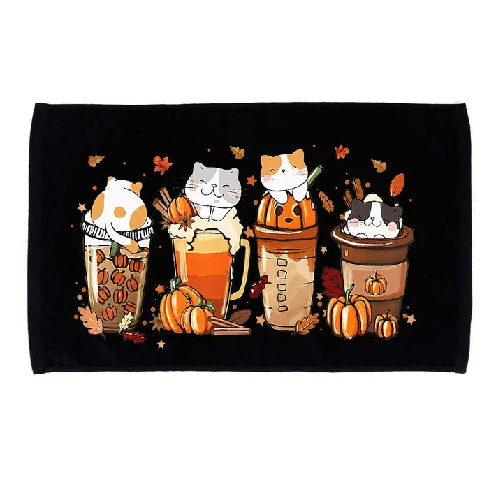 Pumpkin Spice Latte Costume For Cats Lover Microfiber Hand Towel