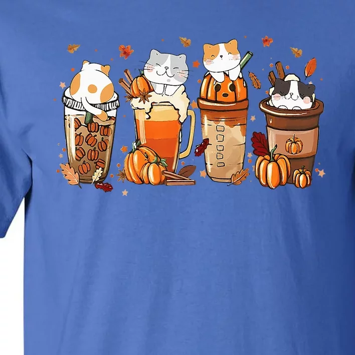 Pumpkin Spice Latte Costume For Cats Lover Tall T-Shirt