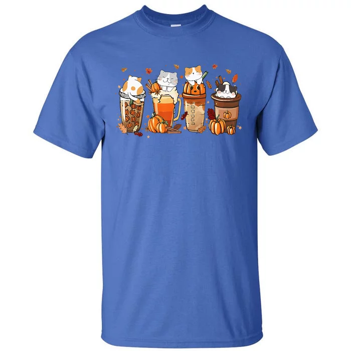 Pumpkin Spice Latte Costume For Cats Lover Tall T-Shirt