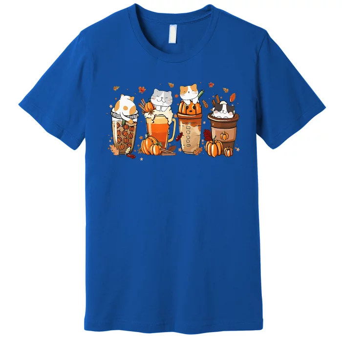 Pumpkin Spice Latte Costume For Cats Lover Premium T-Shirt