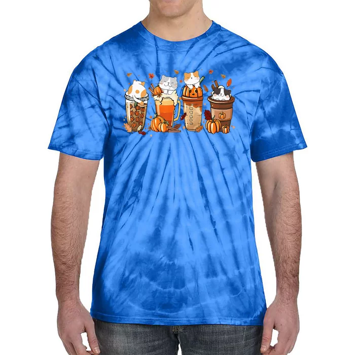 Pumpkin Spice Latte Costume For Cats Lover Tie-Dye T-Shirt