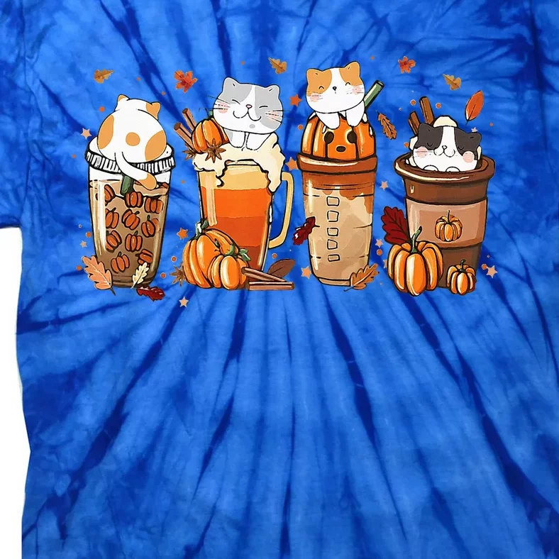 Pumpkin Spice Latte Costume For Cats Lover Tie-Dye T-Shirt