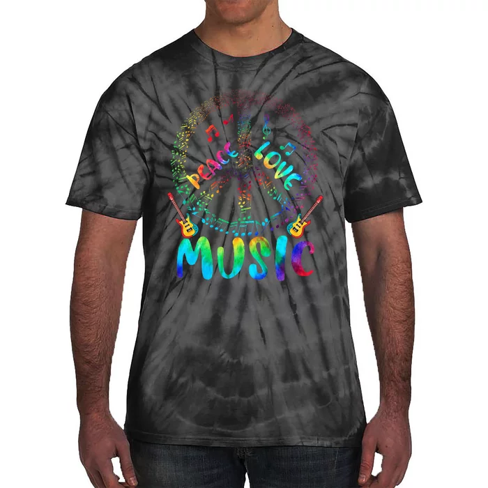 Peace Sign Love Music 60s 70s Tie Die Hippie Costume Tie-Dye T-Shirt