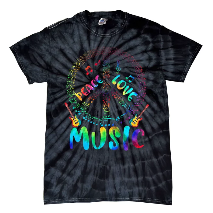 Peace Sign Love Music 60s 70s Tie Die Hippie Costume Tie-Dye T-Shirt