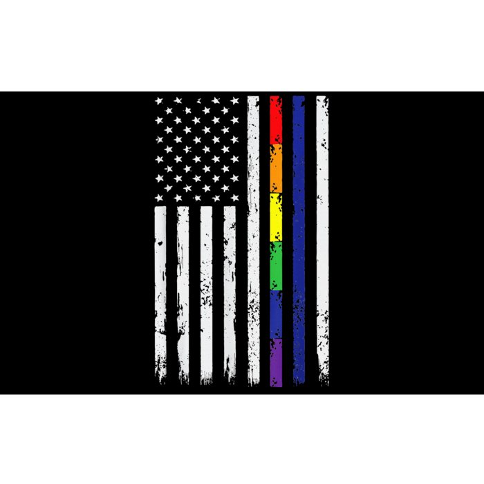 Police Support Lgbt G.A.Y Pride Thin Red Line Rainbow Flag Bumper Sticker